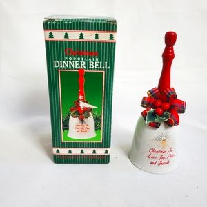 Vintage Christmas Porcelain Dinner Bell